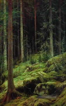 Gehölz Werke - Dickicht 1881 klassische Landschaft Ivan Ivanovich Bäume